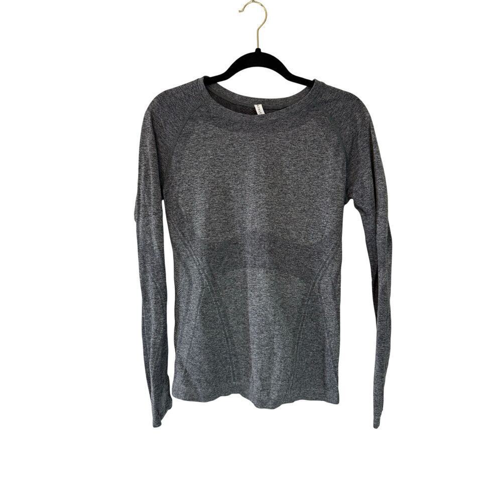 Athleta momentum seamless heather top gray size M